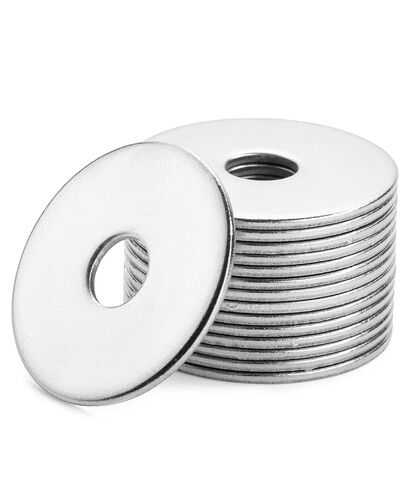 Bates- Fender Washers, 1/4" ID x 1" OD, 50 pcs, Stainless Steel, SAE Flat Washers for Machinery Repair, Outdoor Projects in Kuwait