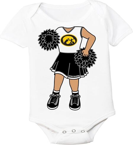 Iowa Hawkeyes Officially Licensed Heads Up! Cheerleader Baby Onesie in Kuwait