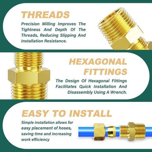 6 قطعة موصل اتحاد ضغط النحاس ، 1/2 "OD x 1/4" NPT وصلة أنابيب ذكر للنفط/المياه/الغاز in Kuwait
