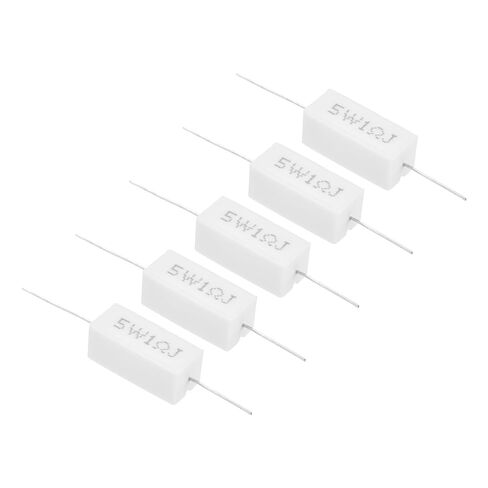 PATIKIL 120 Ohm Resistors, 5Pcs 5W Ceramic Cement Resistor Power Cement Resistor Kit Tolerance 5% for Power Adapters Audio Computer TV Circuit Board in Kuwait