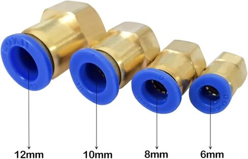 PCF OD 4 مللي متر 6 مللي متر 8 مللي متر 10 مللي متر 12 مللي متر موضوع 1/8 ''1/4'' 3/8 ''1/2'' تركيب هوائي موصلات الهواء أنثى تركيبات مستقيمة (PCF6-01) in Kuwait