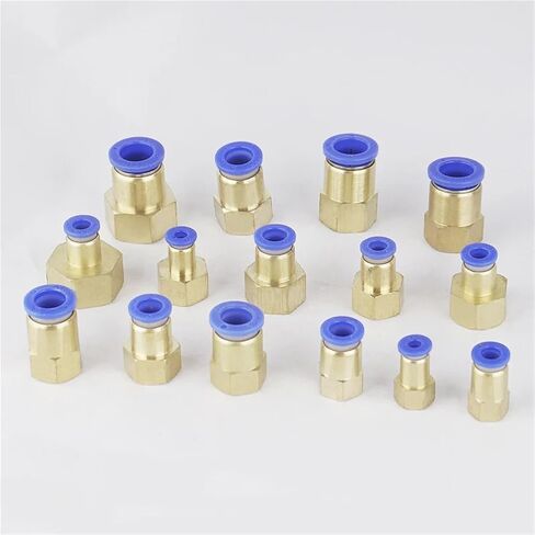 PCF OD 4 مللي متر 6 مللي متر 8 مللي متر 10 مللي متر 12 مللي متر موضوع 1/8 ''1/4'' 3/8 ''1/2'' تركيب هوائي موصلات الهواء أنثى تركيبات مستقيمة (PCF6-01) in Kuwait