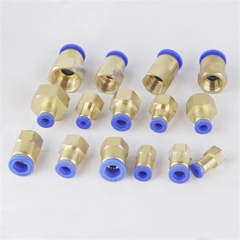 PCF OD 4 مللي متر 6 مللي متر 8 مللي متر 10 مللي متر 12 مللي متر موضوع 1/8 ''1/4'' 3/8 ''1/2'' تركيب هوائي موصلات الهواء أنثى تركيبات مستقيمة (PCF6-01) in Kuwait