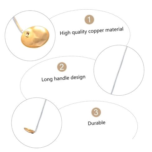 MAGICLULU 15Pcs Laboratory Combustion Spoons Copper Burning Spoons for High Temperature Reactions Chemical Resistance Teaching Instrument in Kuwait