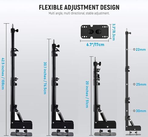 Microphone-Ceiling-Holder,Telescoping Mic Wall-Mount Boom Arm for Blue Yeti USB Nano Snowball and Logitech G Yeti-Orb,Yeti GX Microphones Gaming Podcast Streaming in Kuwait