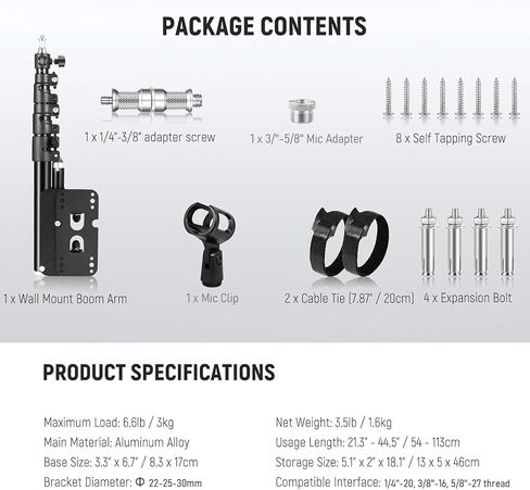 Microphone-Ceiling-Holder,Telescoping Mic Wall-Mount Boom Arm for Blue Yeti USB Nano Snowball and Logitech G Yeti-Orb,Yeti GX Microphones Gaming Podcast Streaming in Kuwait