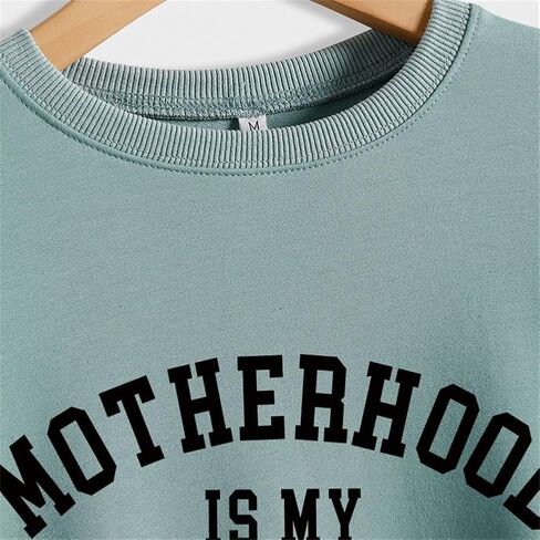 Motherhood is My Ministry Sweatshirt Christian Religious Shirt Faith Mama Sweater Women Crewneck Graphic Pullover Tops in Kuwait