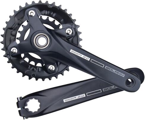 MTB Crankset Double Round Chainring Crankset 170mm Hollow Integrated Crank Arm Set 22-36T 24-38T Aluminum Alloy Chainring for 10/11 Speed in Kuwait