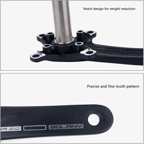 MTB Crankset Double Round Chainring Crankset 170mm Hollow Integrated Crank Arm Set 22-36T 24-38T Aluminum Alloy Chainring for 10/11 Speed in Kuwait