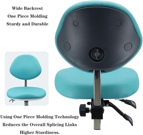 Dental Assistant Chair with Foot Control - 360° Swivel PU Leather Doctor's Stool for Clinics, Labs, Dental Offices, Adjustable Height in Saudi Arabia