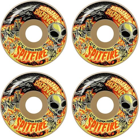 Spitfire Skateboard Wheels 53mm F4 99A Fabiana Delfino Invasion Conical Full Natural in Kuwait