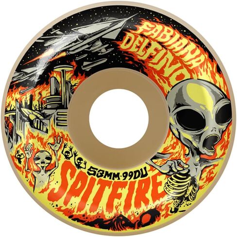 Spitfire Skateboard Wheels 53mm F4 99A Fabiana Delfino Invasion Conical Full Natural in Kuwait
