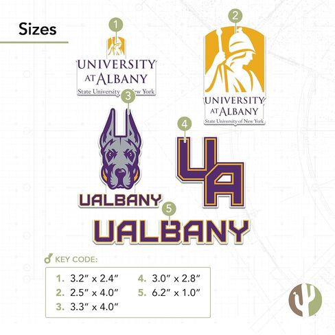 Desert Cactus University at Albany Sticker Great Danes UAlbany SUNY Vinyl Decals Laptop Water Bottle Car Scrapbook T2 (Type 2-2) in Kuwait
