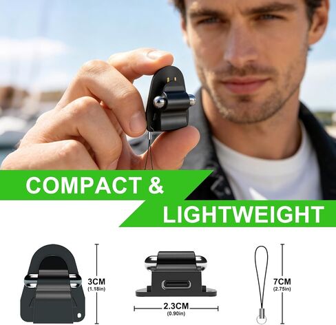 Charging Adapter Compatible with Ray-Ban Oakley Meta AI Smart Glasses(Gen 1&2),Portable Charger USB C Port for Wayfarer,Skyler,Headliner and HSTN Meta Accessories(2 Pcs) in Kuwait