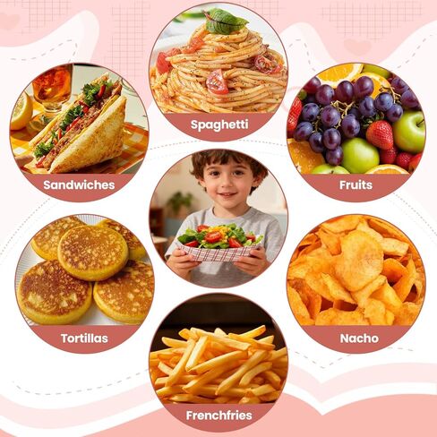 160 Pack Paper Food Trays, Disposable Paper Food Tray, Red & White Checkered Trays, Recyclable Serving Boats, Paper Food Boats for Concession Stand and Party Snacks, Nachos & Condiments in Kuwait
