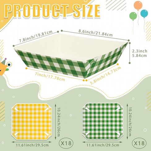 Rtteri 36 Pack Golf Paper Food Boat Trays Large Golf Plates 5lb Paper Serving Trays Nachos Food Boats Disposable Bowls for Picnic BBQ Hot Dogs French Fries Party Decorations Birthdays Sports Events in Kuwait
