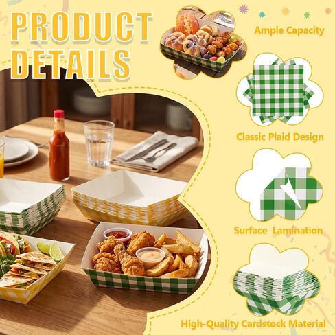 Rtteri 36 Pack Golf Paper Food Boat Trays Large Golf Plates 5lb Paper Serving Trays Nachos Food Boats Disposable Bowls for Picnic BBQ Hot Dogs French Fries Party Decorations Birthdays Sports Events in Kuwait