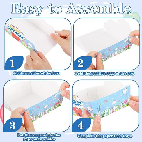 FYSUIMU 24 Pcs Cartoon Dog Red House Party Supplies Happy Birthday Paper Food Trays Anime Puppy Disposable Serving Tray Food Boats for Birthday Party Decorations Supplies in Kuwait