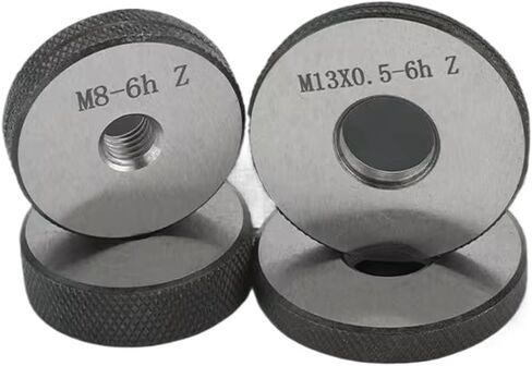 1 مجموعة (1 * GO + 1 * NOGO) 6h M59-M60 متري غرامة الأسنان موضوع حلقة قياس أداة قياس X0.5/0.75/1.0/1.25/1.5/2.0/3.0/4.0/5.5(M60X3.0-6h T Z) in Kuwait