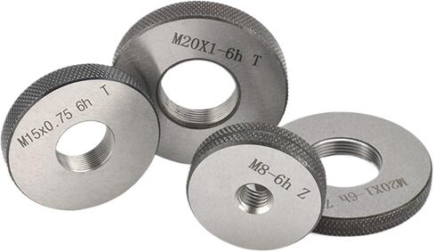1SET(1*GO+1*NOGO) 6h M30-M37 Non-Standard Metric Fine Tooth Thread Ring Gauge Measure ToolX0.5/0.75/1.0/1.25/1.5/2.0/3.0/3.5/4.0(M31X1.25-6h T Z) in Kuwait