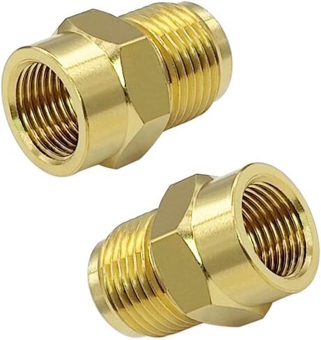 Hooshing 2PCS 1/2" Male Flare x 3/8" Female Flare Brass Tube Fitting Coupling Gas Line Adapter in Kuwait