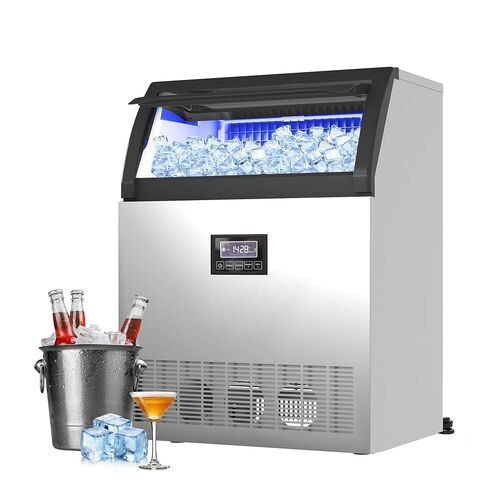 Commercial Ice Maker Machine 250lbs/24h, 60lbs Storage, 50 Ice Cubes/15 Mins, Adjustable Thickness, Built-in/Freestanding Ice Maker Self-Cleaning ETL Certified for Home Bar Restaurant in Kuwait