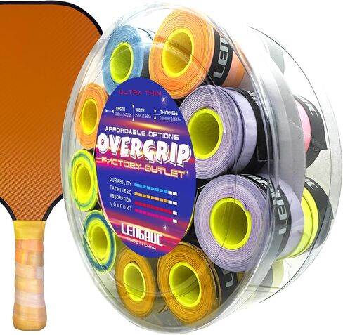 Gradient Colors Ultra Thin Tacky Overgrips,Tennis/Badminton/Pickleball/Paddle 24/48 Pack,Comfort Grip Tape,Absorb Sweatbands Anti Slip in Kuwait