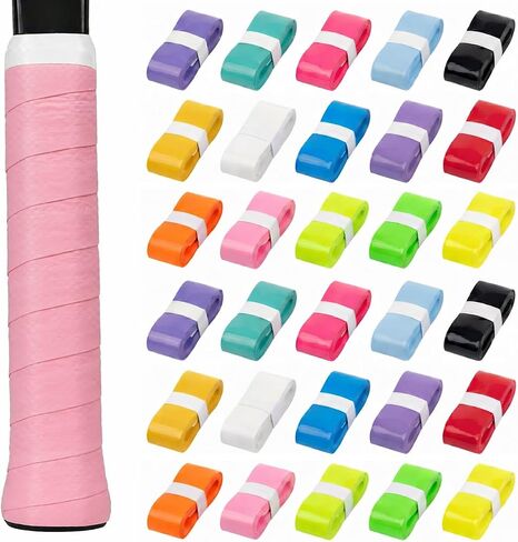 Tennis Racket Grip Tape Set, Soft Anti-Slip Tennis Overgrip for Sweat Absorption, Comfortable Tennis Grip Tape Wrap for Tennis, Badminton & Pickleball Rackets(15-Color) in Kuwait