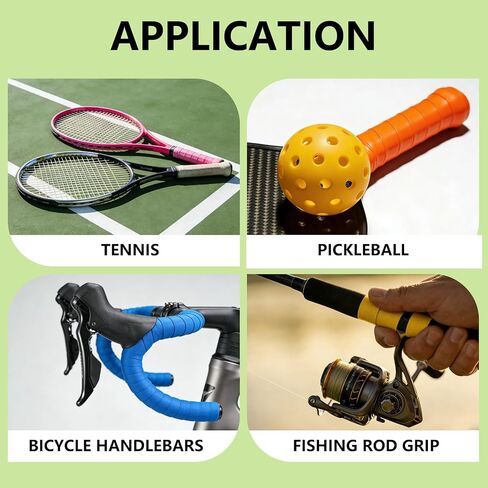 12 Pcs Tennis Racket Grip Tape1 inch Grip Size Anti-Slip Sweat Absorbent 12 Colorful Options Self Adhesive Thin Comfortable for Tennis Badminton Squash Rackets Fishing Rods Bike Handlebars Hiking Pole in Kuwait