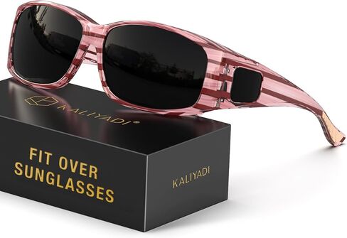 نظارات شمسية مستقطبة من KALIYADI - نظارات شمسية للرجال والنساء مناسبة للنظارات الشمسية: نظارة شمسية نسائية ملتفة مع الأشعة فوق البنفسجية 400 لقيادة صيد الأسماك والجولف in Kuwait