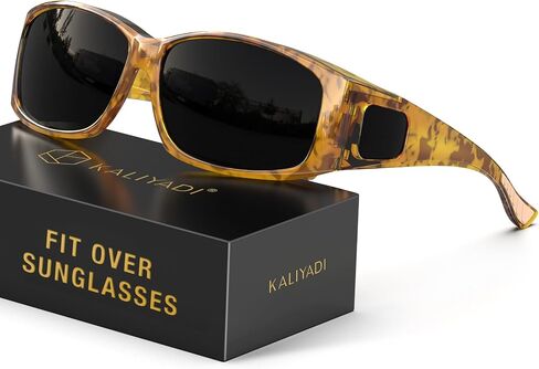 نظارات شمسية مستقطبة من KALIYADI - نظارات شمسية للرجال والنساء مناسبة للنظارات الشمسية: نظارة شمسية نسائية ملتفة مع الأشعة فوق البنفسجية 400 لقيادة صيد الأسماك والجولف in Kuwait