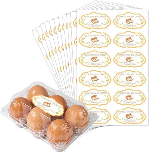 Please Return Egg Carton Stickers, 240 Pcs Egg Carton Labels, Reusable Egg Stickers for Carton Return Management, Farm Fresh Eggs Packaging Supplies in Kuwait