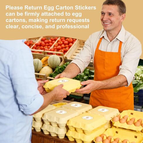 Please Return Egg Carton Stickers, 240 Pcs Egg Carton Labels, Reusable Egg Stickers for Carton Return Management, Farm Fresh Eggs Packaging Supplies in Kuwait