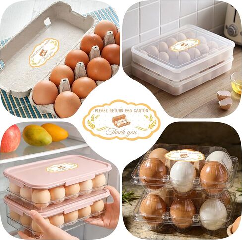 Please Return Egg Carton Stickers, 240 Pcs Egg Carton Labels, Reusable Egg Stickers for Carton Return Management, Farm Fresh Eggs Packaging Supplies in Kuwait