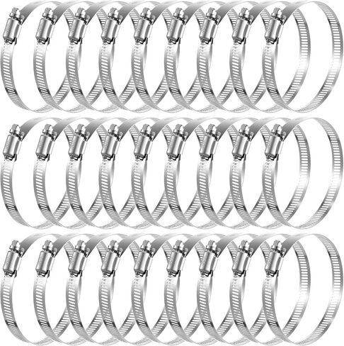 30 Pcs Hose Clamp Adjustable Stainless Steel Worm Gear Clamps Adjustable 72-95mm Range, Duct Clamp, Worm Drive for Automotive, Water Pipe, Hose(3 inch) in Kuwait