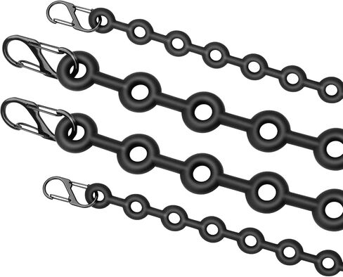 4 Pack Modular Straps, Flexible Multi-Tool, Reusable Heavy Duty Silicone Gear Ties for Outdoor Adventure, Survival, Camping, Travel, EDC in Kuwait