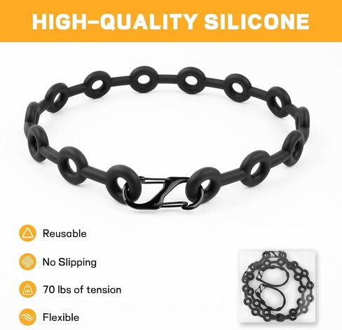 4 Pack Modular Straps, Flexible Multi-Tool, Reusable Heavy Duty Silicone Gear Ties for Outdoor Adventure, Survival, Camping, Travel, EDC in Kuwait