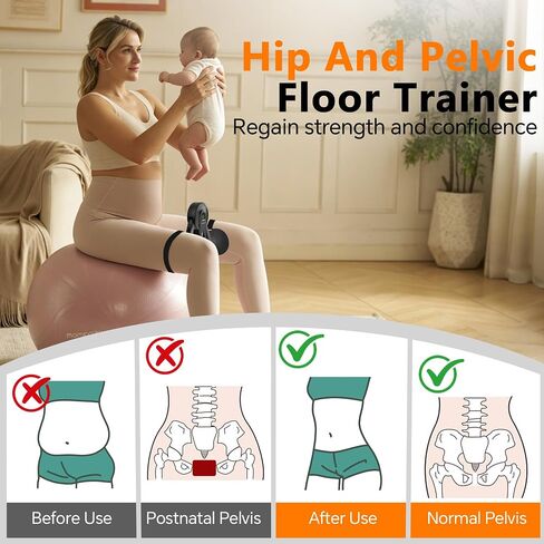 Pelvic Floor Exercise Devices, 0-135 LBS Thigh Trainer Thigh Master Kegel Exerciser with Digital Counter, Resistance Band Straps for Shaping Home Gym in Kuwait