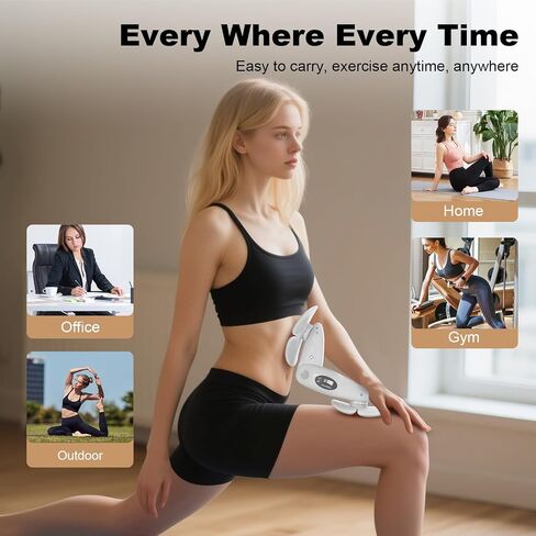 Thigh Master, Pelvic Floor Exercise Devices,Inner Thigh Exerciser,Thigh Master Thigh Exerciser for Women, Home Fitness Equipment for Hip/Leg/Butt (White) in Kuwait