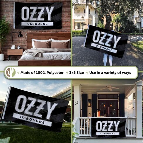 Desert Cactus Ozzy Osbourne Flag 100% Polyester Indoor Outdoor 3x5 feet Band Flags (Flag E) in Kuwait