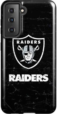 حافظة هاتف Skinit Pro متوافقة مع هاتف Galaxy S21 5G - تصميم شعار فريق NFL Las Vegas Raiders مرخص رسميًا in Kuwait