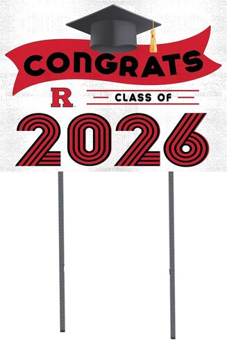 لافتة ساحة التخرج من KH Sports Fan Rutgers Scarlet Knights فئة 2026، 18x24 in Kuwait