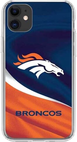 حافظة هاتف Skinit الشفافة متوافقة مع iPhone 11 - تصميم NFL Denver Broncos مرخص رسميًا in Kuwait