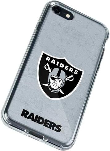 Skinit Clear Phone Case Compatible with iPhone SE (2nd & 3rd Gen) - Officially Licensed NFL Las Vegas Raiders - Alternate Distressed Design in Kuwait
