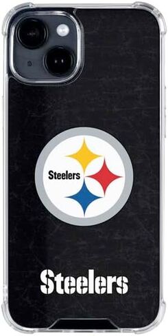 حافظة هاتف Skinit الشفافة متوافقة مع iPhone 14 - تصميم مرخص رسميًا من NFL Pittsburgh Steelers in Kuwait