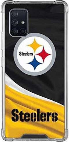 Skinit Clear Phone Case Compatible with Galaxy A71 5G - Officially Licensed NFL Pittsburgh Steelers Design in Kuwait