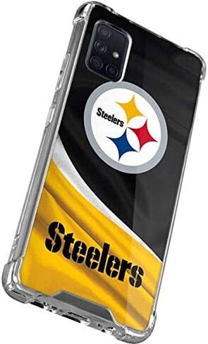 Skinit Clear Phone Case Compatible with Galaxy A71 5G - Officially Licensed NFL Pittsburgh Steelers Design in Kuwait