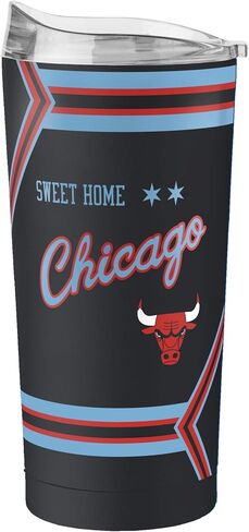 كوب من الفولاذ المقاوم للصدأ بوزن 20 أونصة من FANMATS NBA City Edition - طلاء مسحوق مزدوج الجدار معزول ومتين - تصميم إصدار المدينة، يحافظ على المشروبات ساخنة وباردة لساعات in Kuwait