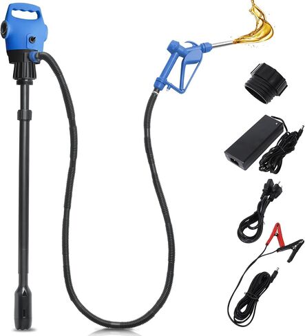 Electric Drum Pump, 55 Gallon AC/DC Drum Transfer Pump with Adjustable Suction Tube, Portable Electric Barrel Transfer System for Oil, Diesel, DEF, Water, Automotive & Industrial Use in Kuwait