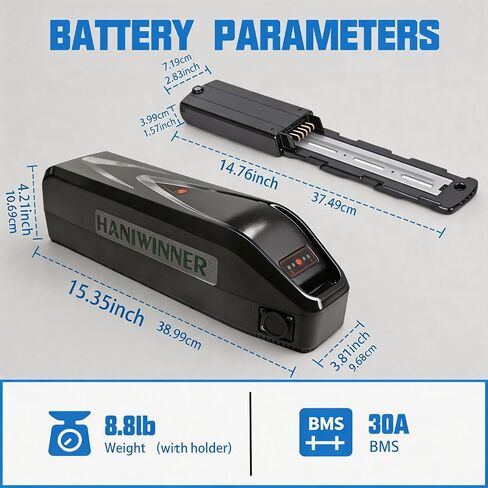 Hailong 48V 15.6Ah Water Bottle E-Bike Battery – High-Density Li-Ion Pack with 40A Smart BMS, Anti-Theft Lock, and Universal 5-Pin Connector 250W 350W 500W 750W 1000W in Kuwait